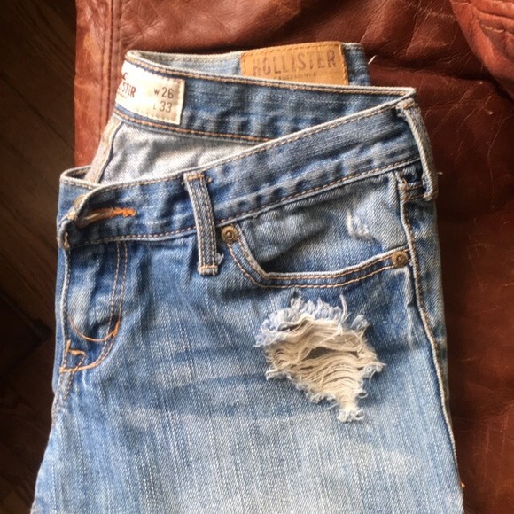 Hollister distressed beachy skinny jeans 26 - Picture 2 of 4